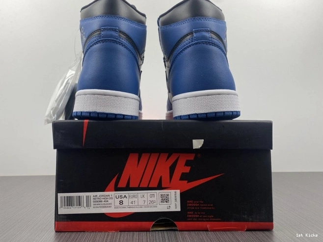 1st Kicks Shoes Air 555088-404 Blue' 'Dark Marina 1 Jordan High Retro OG 0807